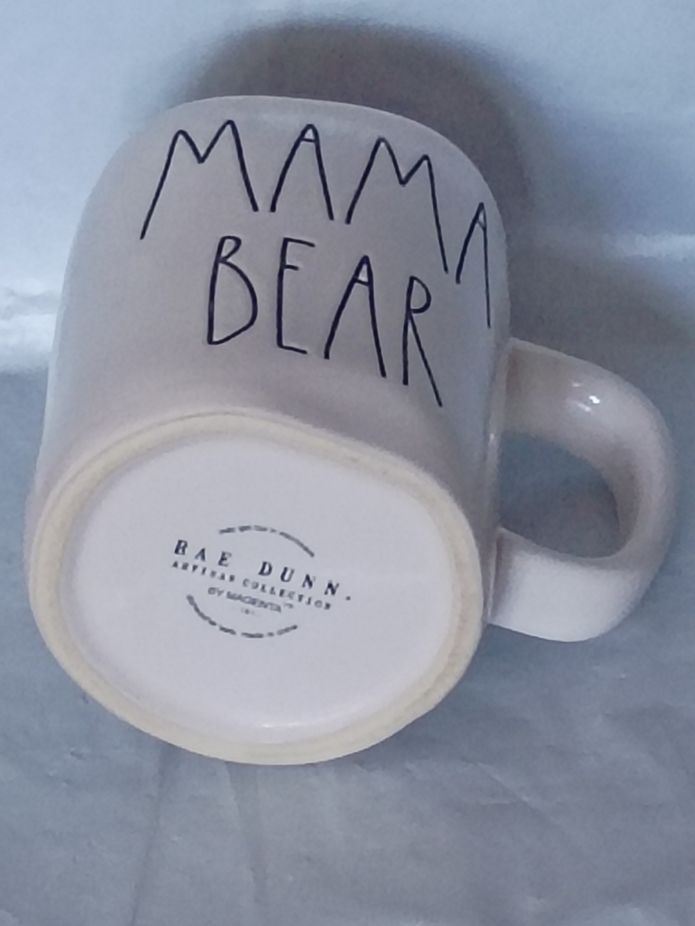 Rae Dunn Mama Bear White Cup Lavender Interior Ceramic Mug - Picture 3 of 6